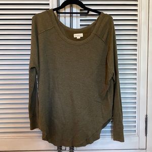 Aritzia waffle long sleeve scoop neck